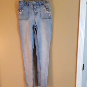 SO Light Blue Kids Jeans with Floral Detail